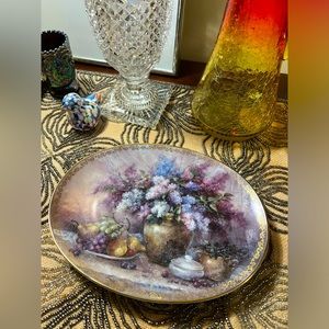 Collectors Bradford Exchange Garden Elegance Oval Plate Lena Liu Country Accents